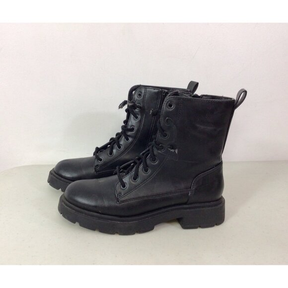 Grunge Combat Boots Lace Up Womens 7 - Picture 1 of 10